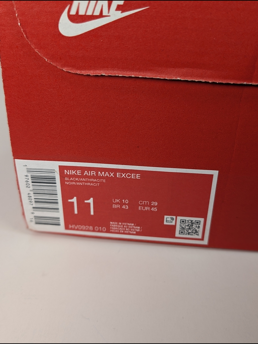 Nike Air Max Excee Black Gum Men’s Size 11 - Picture 9 of 9
